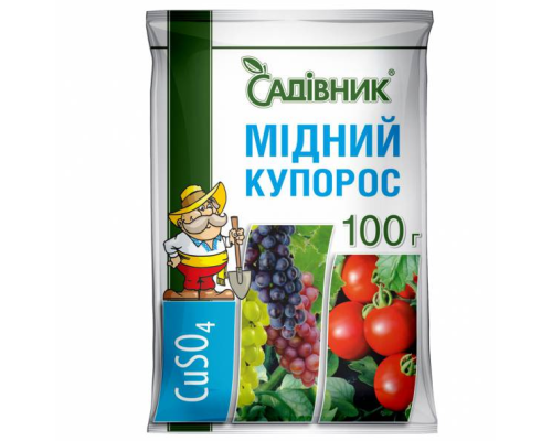 Фунгіцид Мідний купорос Садівник, 100 г Фунгіцид Мідний купорос Садівник, 100 г